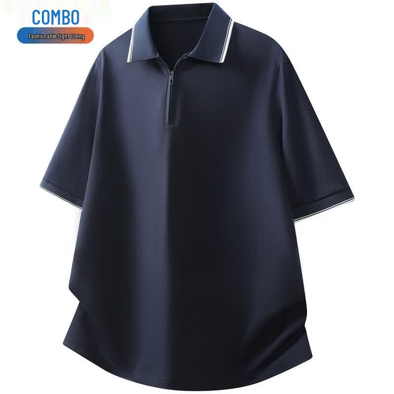 Men s Half-Zip Polo Shirt L