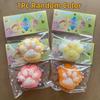 1 Stück Squishy Katzenpfoten Quetschspielzeug für Kinder Weiche Knet-Stressabbau-Spielzeuge mit Dekorativen Perlen Halloween Weihnachtsgeschenke