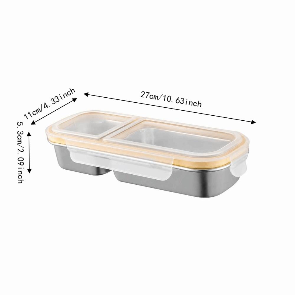 Wet Dry Meal Prep Container Leakproof Food Storage 304 Stainless Steel Lunch Box Travel Meal