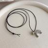 Colorful Horse Pendant Long Necklace for Women Simple Adjustable Sweater Chain Jewelry Gifts Fashion Accessory