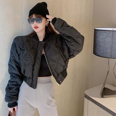 Chaqueta de Algodón para Mujer Chaqueta Corta de Algodón Parkas 2025 Engrosada Cálida Ropa de Abrigo Chaqueta de Béisbol Abrigo de Invierno Casual para Mujer