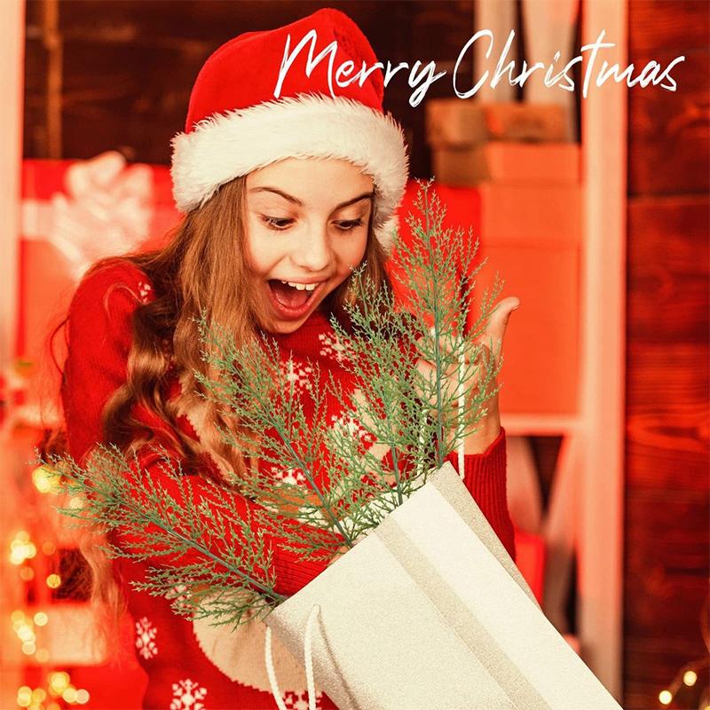 35cm Kunstmatige Groene Dennenbladeren Kerstdecoratie Kerstboom Huis Kamer Decor 2025 Nieuwjaarscadeau Kerstkrans Accessoire