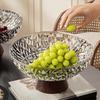 Fruit Bowl Snack Candy Tray Plastic Serving Tray for Snacks Nuts Candy Dried Fruit Plate Elegant Home Decor for Living Room Party Gifting