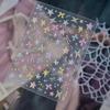 5D Embossed Nail Stickers Dopamine Simple Colorful Five-pointed Star Nail Art Accessories Decals DIY Nails 3D Decorations