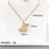 1 Pcs Fashion Copper Pendant with Zircon Leaf Necklace Women's Clavicle Chain Girls' Elegant Accessories