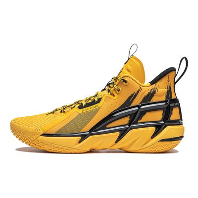 Li Ning Fan Wu 4 Tecnología Bounce Ligero Resiliencia Soporte Estable Absorción de Impactos Resistente al Desgaste Transpirable Zapatos de Baloncesto de Caña Media ABFU015-7