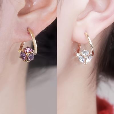 1 Pair Drainage Earrings for Women Simple Zircon Hoop Earrings Fashion Jewelry Gifts