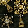 Wrought Iron Snowflake Pearl Star Christmas Tree Topper Ornament