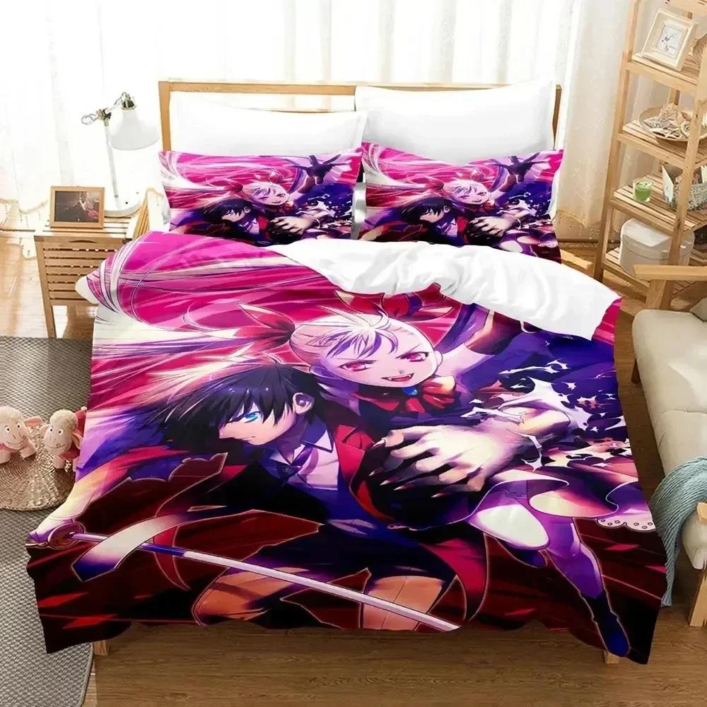 3D Anime Dance In The Vampire Bund Printed Bed Set Duvet Cover Pillowcase Bedding Set Bed Linen Sheet Quilt Full Queen King Size