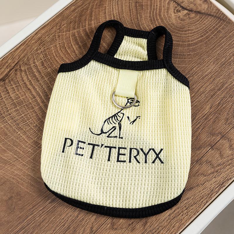 Sweet and cool spring and summer breathable and cool suspender two-legged vest teddy bear cat small dog dog pet clothes