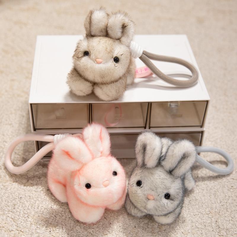 Sweet Fragrant Little Rabbit Plush Toys Soft Fluffy Mini Bunny Hanging Doll Kawaii Keychain Bags Decor Beautiful Car Interior