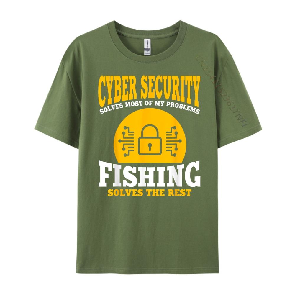 Funny Cyber Security Fisherman Outfit Computer Science Street Wear T Shirt Funny T Shirts Halloween