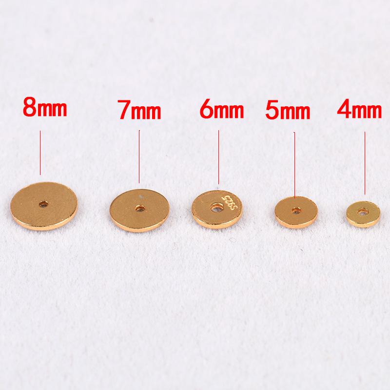 

Позолоченные серебряные бусины-разделители S925 для изготовления ювелирных изделий своими руками, молитвенные и буддийские бусины, шайбы из стерлингового серебра