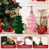 1pc Christmas Soap Dispenser, Resin Green And Pink Holiday Christmas Tree Hand Dish Soap Dispenser