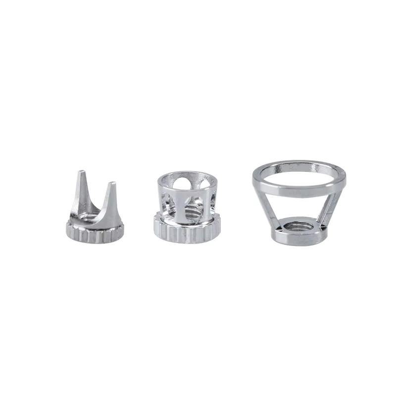 Airbrush Nozzle Needle Cap Accessories Normal/Crown/Tomahawk/Splatter Replacement Tool 5 Different Nozzle Cover Cap for Airbrush