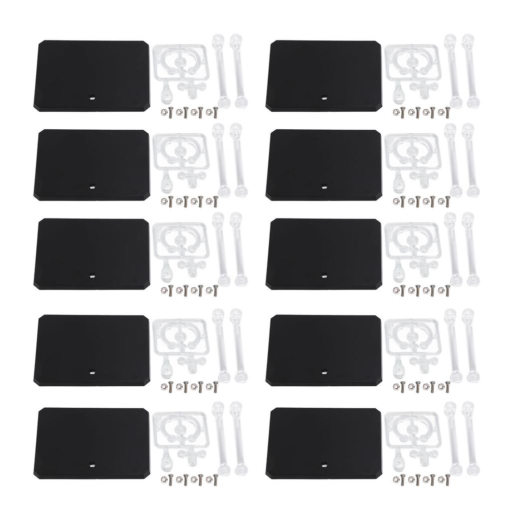 10Pcs Set Assembly Action Figure Display Holder Base Doll Model Support Stand with Accessories for