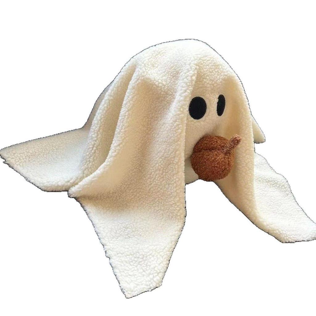 Halloween Ghost Plush Doll: Gus the Ghost with Pumpkin Pillow