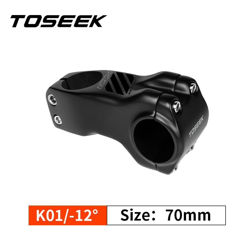 TOSEEK Custom Toray T800 Carbon Fiber Road Mountain Gravel Bike Stem -12 Degree 31.8mm Handlebar Clamp 28.6mm Steerer Clamp OEM