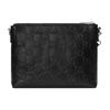 Gucci GG Embossed Leather Zip Pouch Wristlet Clutch In Black For Unisex Daily Use