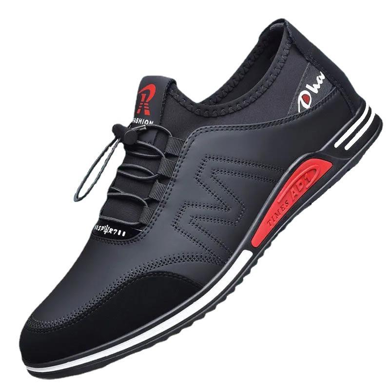 Men's shoes 2025 autumn new men's casual shoes breathable lace-up Korean version trend one-pedal non-slip work shoes
