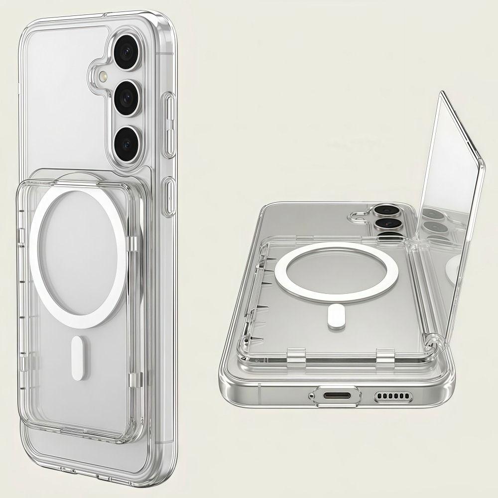 Transparent For MagSafe Card Sleeve Shockproof Wallet Phone Case  For Magnetic Phone