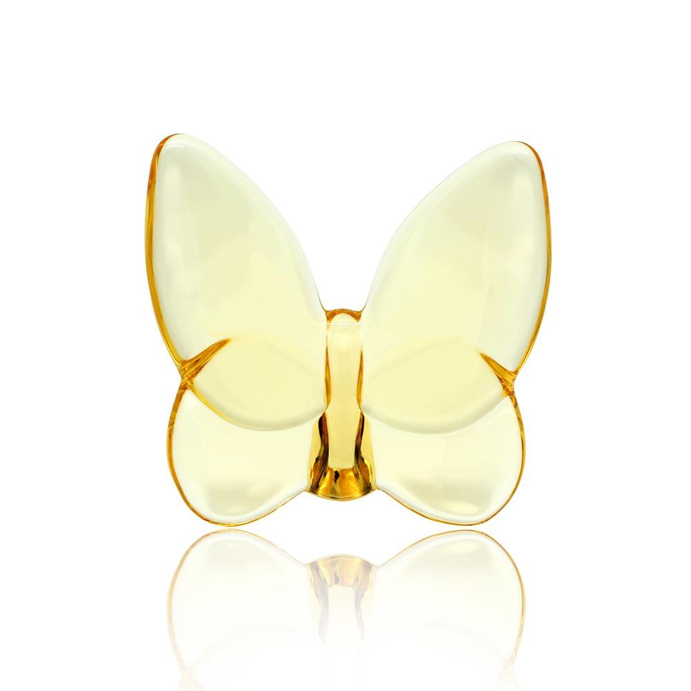 Glass Butterfly Figurine Mini Table Ornaments Elegant Desktop Decoration  Craft Collection