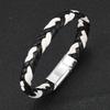 Simple Bracelet for Men Women Twist Braided Leather Minimalist Gift