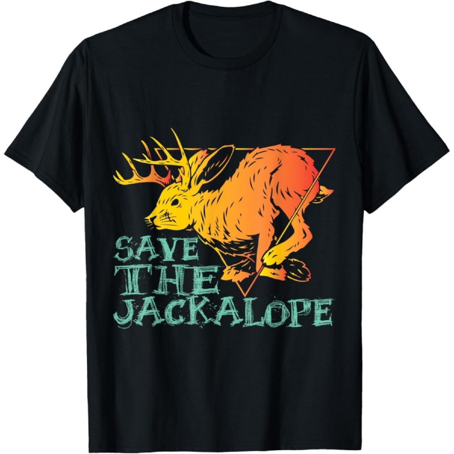 Save The Jackalope Cryptid Jackrabbit Rabbit Bunny T-Shirt(6) S