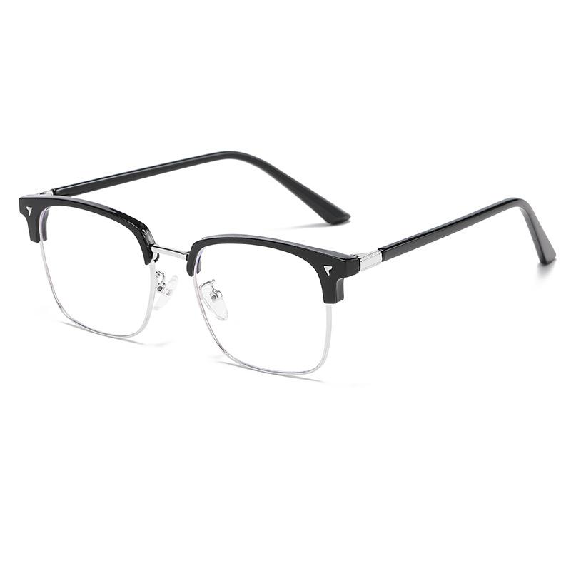 

14512 Анти-синий квадратный модный Tr90 метровый ноготь плоское зеркало, новые мужские и женские, могут быть оснащены оправой для очков для близорукости