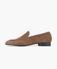 Firenze Atelier Flat Round-Toe Suede Minimalist Loafers 8200-Qs [Mid Brown]