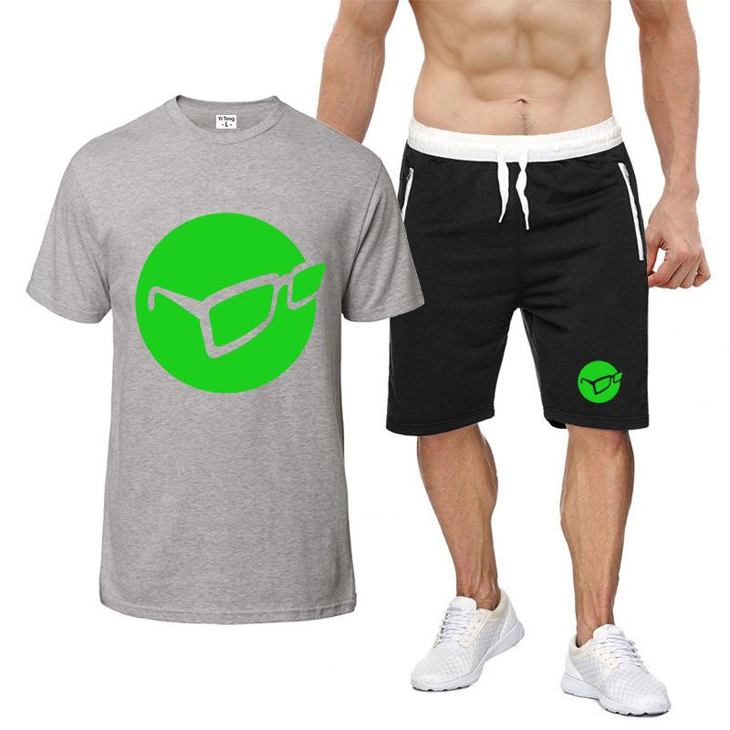 Korda Inspired Tribute Print 2025 Men's New Summer Nine-color Short-sleeved T-shirt+ Sports Pants Thin Breathable Suit