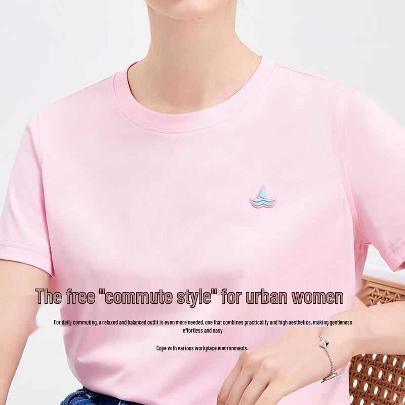Navigare Italy Women's Basic Round Neck Short Sleeve T-Shirt