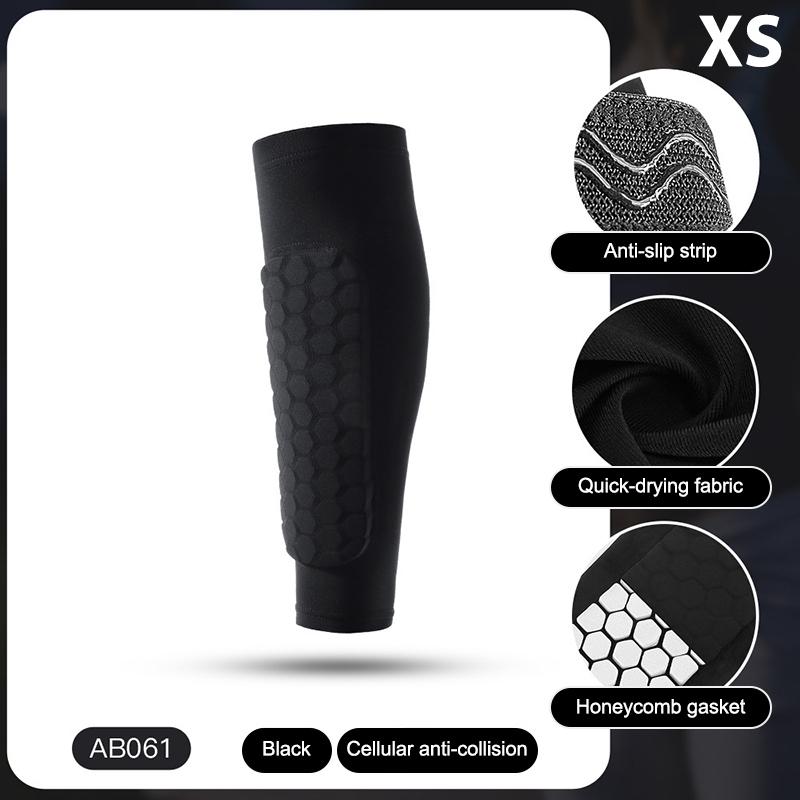 Waben-Schienbeinschoner Ski-Beinpolster Atmungsaktiv Anti-Kollision Fußball Basketball Radfahren Schützend Elastische Sport-Leggings 1 Stück