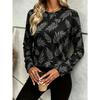 Women's Fashion Casual 3D Print Crew Neck Long Sleeve T-Shirt