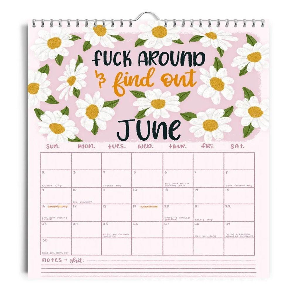 Monthly Here We  Go Again 2025 Calendar Hanging Weekly Organizer Planner 2025 Wall Calendar  Home