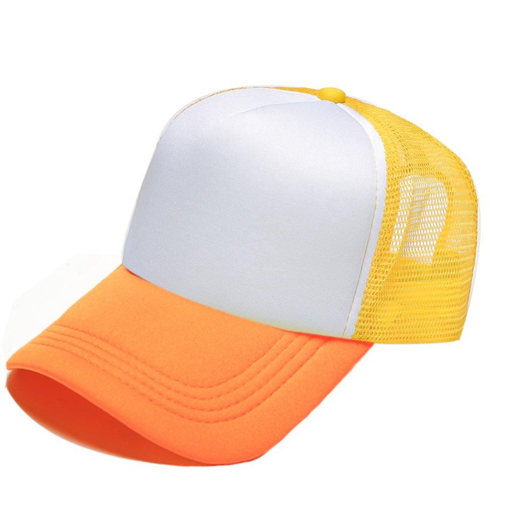Fashion Spong Mesh Baseball Cap Breathable Adjustable Peaked Cap Wide Brim Sunscreen Hat Outdoor Sports
