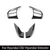 Carbon Fiber Steering Wheel  Button Cover Trim For Hyundai I30 2017-2025/Hyundai Veloster - Accessories