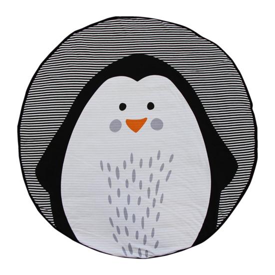 Bebek Oyun Matı Yumuşak Malzeme Bebek Emekleme Pedi Dairesel Tasarım Hayvan Desenli Bebek Aktivite Matı Bebek Emekleme Pedi