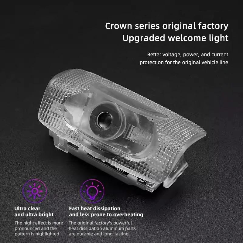 2pcs Car Door HD Projector Lamp LED Decoration Atmosphere Light For Peugeot 408 T308 5008 208 2008 3008 Landtrek Rifter 508 301