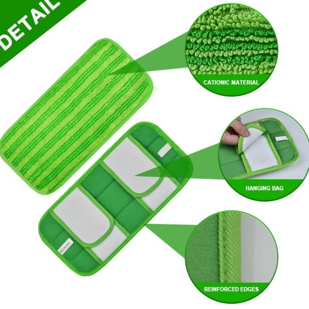 2 pieces Washable Reusable Mop Pads Multi-Purpose Mop Head Replacements  Floor Cleaning
