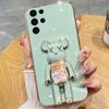 For Galaxy S26 Ultra Plus Case Soft Electroplated Quicksand Hourglass Pellet KWAS Bear silicone shockproof Protector Smooth