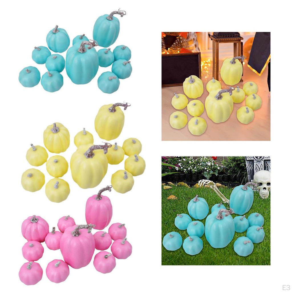 12 sztuk piankowych dyń, sztuczna dekoracja na Halloween, zbiory dekoracyjne