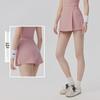 Women's Sportswear Set: Padded Bust Yoga Vest & Loose Casual Anti-exposure Skirt Shorts with Pleated Waistband and Belt