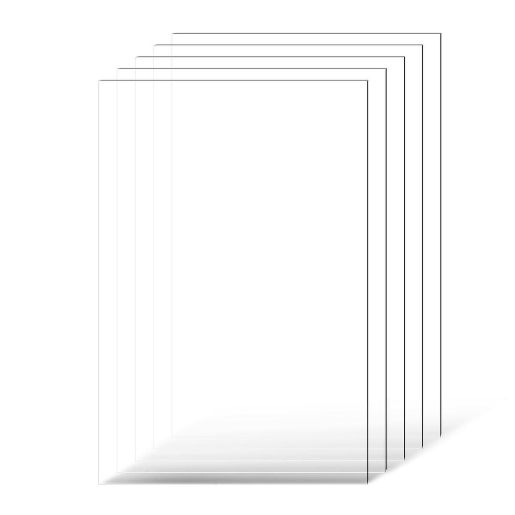 5-Pack PET/Plexiglass Sheets 24 X 36 Inch Plastic Sheets 0.04 Inch Thick