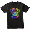 Bullmastiff Psychedelic Dog Art T-Shirt - Bullmastiff Owner Gift