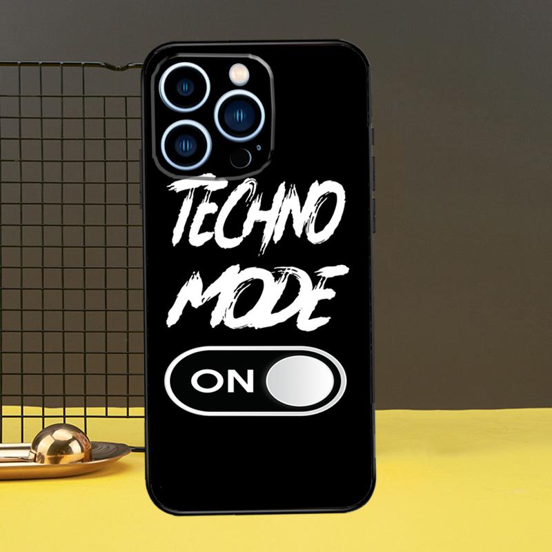 Love Techno Music Quotes Phone Case For iPhone 13 12 14 11 16 15 Pro Max Plus Mini 7 8 X XR XS Max Cover