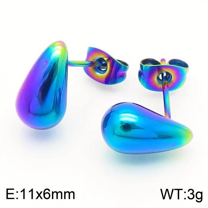 Earrings Fashion Simple Tears Eyes Earrings Temperament Versatile Glossy Comma Hollow Earrings