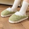 Men's Cotton Slippers for Indoor Use In Autumn and Winter, Thick-soled, Plush and Warm Couple Shoes for Postpartum Care