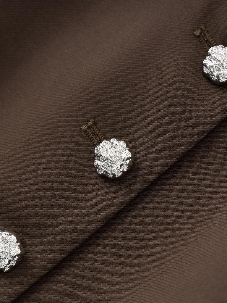 Elegant Silver Buckle Vest & Commuter Wide-Leg Pants Set for Women - Autumn Collection