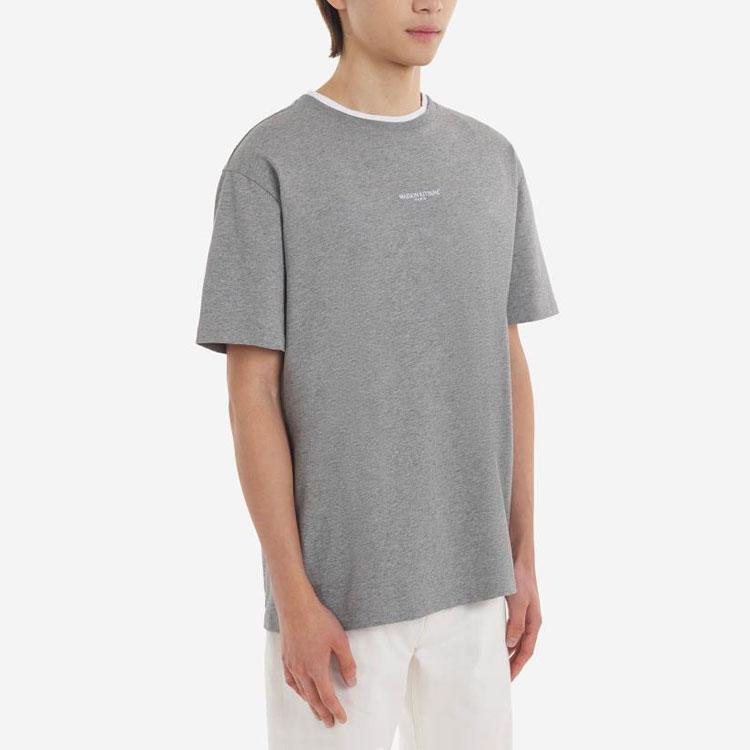 Maison Kitsune SS23 Solid Color Crew Neck Short Sleeve T-Shirt Men Tops KM00112KJ0035-H150